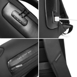 Mochila elegante multifuncional - bolsa para laptop de 15,6 polegadas - anti-roubo - porta de carregamento USB - à prova d'água