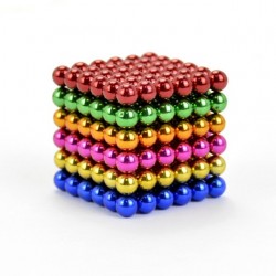 Bolas magnéticas de neodímio - cores misturadas - 5mm - 216 peças