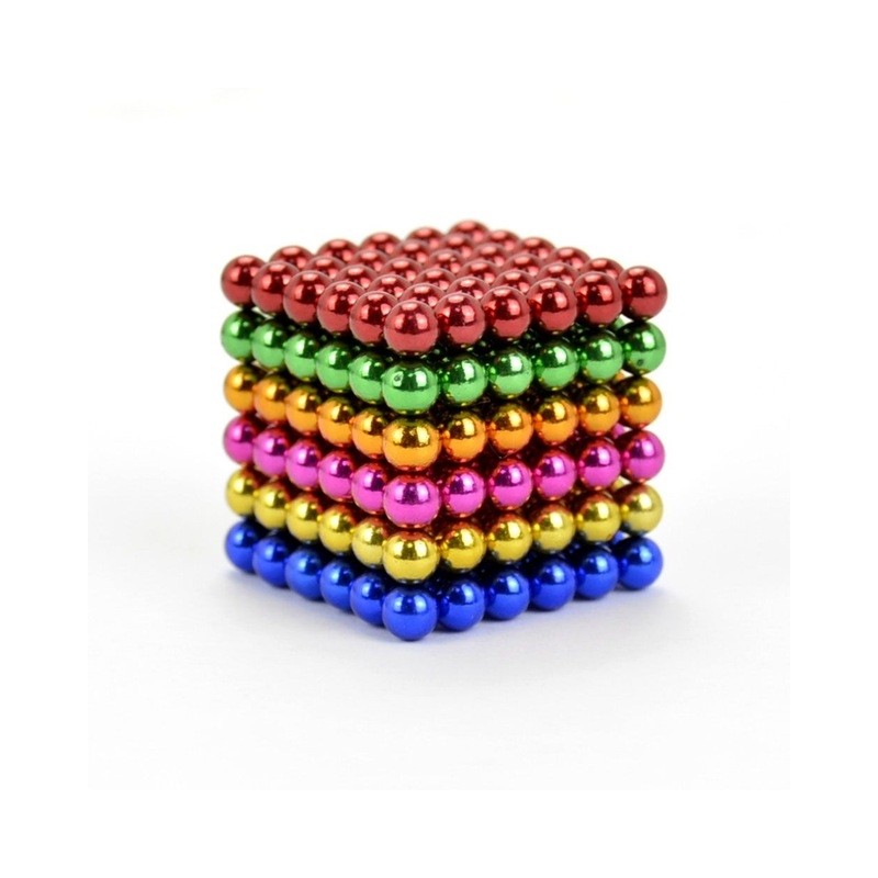 Bolas magnéticas de neodímio - cores misturadas - 5mm - 216 peças