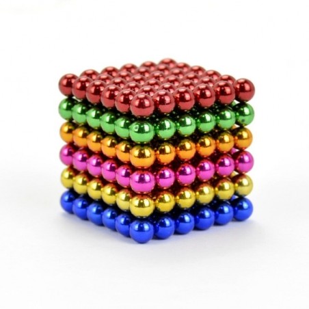 Bolas magnéticas de neodímio - cores misturadas - 5mm - 216 peças