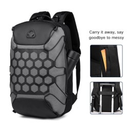 Mochila elegante - bolsa para laptop de 15,6 polegadas - trava antifurto - porta de carregamento USB - à prova d'água