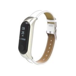 Pulseira de couro - para relógio Xiaomi Mi Band - 3-4-5-6
