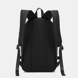 Mochila de couro na moda - bolsa para laptop de 15,6 polegadas - orifício para fone de ouvido - à prova d'água