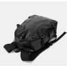 Mochila de couro na moda - bolsa para laptop de 15,6 polegadas - orifício para fone de ouvido - à prova d'água