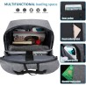 Mochila elegante - bolsa para laptop de 15,6 polegadas - porta de carregamento USB - à prova d'água