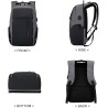 Mochila elegante - bolsa para laptop de 15,6 polegadas - porta de carregamento USB - à prova d'água