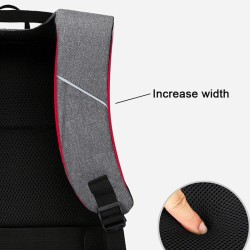 Mochila elegante - bolsa para laptop de 15,6 polegadas - porta de carregamento USB - à prova d'água