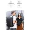 Mochila elegante multifuncional - bolsa para laptop de 15,6 polegadas - anti-roubo - porta de carregamento USB - à prova d'água
