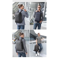 Mochila elegante multifuncional - bolsa para laptop de 15,6 polegadas - anti-roubo - porta de carregamento USB - à prova d'água