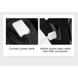 Mochila elegante - bolsa para laptop de 15,6 polegadas - trava antifurto - porta de carregamento USB - à prova d'água
