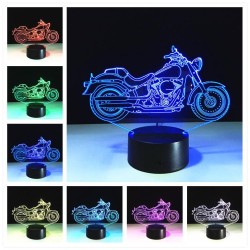 Lâmpada 3D LED - luz noturna - USB - interruptor de toque / controle remoto - figuras de desenhos animados