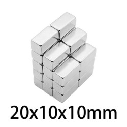 N35 - ímã de neodímio - bloco cubóide forte - 20mm * 10mm * 10mm - 1 - 20 peças