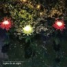Lâmpada em forma de flor de crisântemo - luz de jardim - solar - LED - à prova d'água