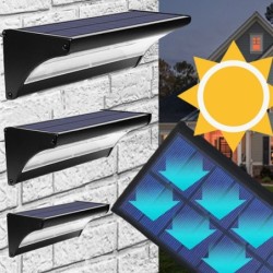 Luz LED solar para exterior - candeeiro de parede à prova de água - com sensor de movimento