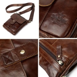 Bolsa de ombro elegante - couro genuíno - aba / ferrolhos