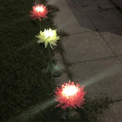 Chrysanthemum flower shaped lamp - garden light - solar - LED - waterproofSolar lighting