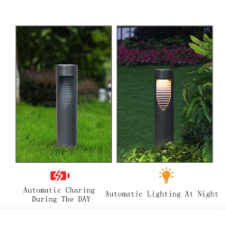 Lâmpada de jardim LED solar - luzes de gramado - iluminação paisagística - à prova d'água