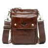 Bolsa de ombro elegante - couro genuíno - aba / ferrolhos