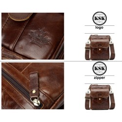 Bolsa de ombro elegante - couro genuíno - aba / ferrolhos