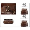 Bolsa de ombro elegante - couro genuíno - aba / ferrolhos