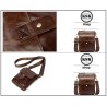 Bolsa de ombro elegante - couro genuíno - aba / ferrolhos