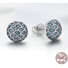 Elegant round stud earrings - Legend Of The Sea - zirconia - 925 sterling silverEarrings