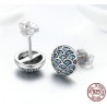Elegant round stud earrings - Legend Of The Sea - zirconia - 925 sterling silverEarrings