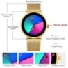 Creative Quartz watch - colorful dial - waterproof - stainless steel / leather strap - unisexWatches