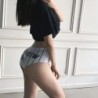 Roupa íntima sexy - calcinha de cintura baixa - letras impressas