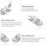 Elegant stud earrings - leaves shaped - with crystals - 925 sterling silverEarrings