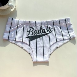 Roupa íntima sexy - calcinha de cintura baixa - letras impressas