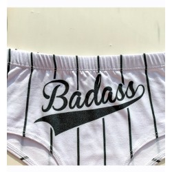 Roupa íntima sexy - calcinha de cintura baixa - letras impressas
