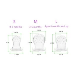 Baby pacifier - fresh food feeder - juices - milk - silicone strainer net - 10 piecesBaby