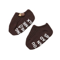 Baby cotton socks - non-slip - printed lettering - cartoon decorationClothes