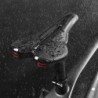 Selim de bicicleta com luz traseira - couro - carregamento USB - à prova d'água