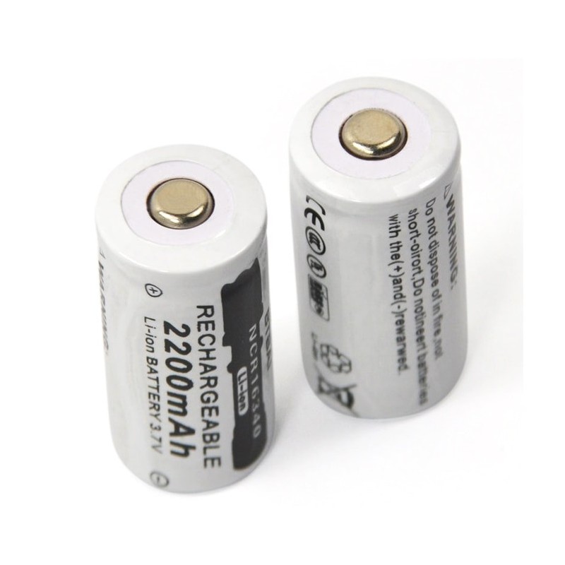Bateria de lítio 37V 2200mAh CR123A 16340 - recarregável - 4 peças