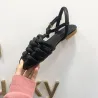 Fashionable flat sandals - with a strap - braided patternSandals