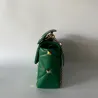 Bolsa luxuosa - com rebites / alça de corrente / alça - couro genuíno