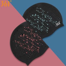 361 - touca de natação em silicone - impermeável - unissex
