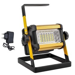 Holofote LED - refletor portátil - luz de trabalho - recarregável - à prova d'água - 50W