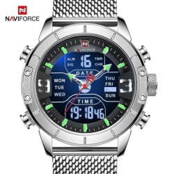 NAVIFORCE - relógio esportivo de luxo - quartzo - digital - display duplo analógico - à prova d'água
