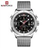 NAVIFORCE - relógio esportivo de luxo - quartzo - digital - display duplo analógico - à prova d'água