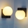 Lâmpada moderna em forma de bola - luz de parede ao ar livre