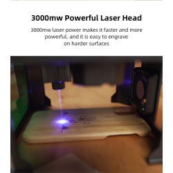 Wainlux - K6 - mini máquina de gravação a laser - impressora - cortadora - marcenaria - plástico - 3000mw - WiFi