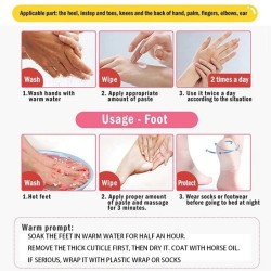Pomada de óleo de cavalo - creme reparador de mãos / pés - hidratante