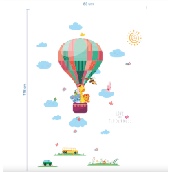 Decorative wall stickers - colorful balloons / clouds / animalsWall stickers