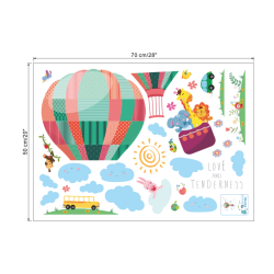 Decorative wall stickers - colorful balloons / clouds / animalsWall stickers
