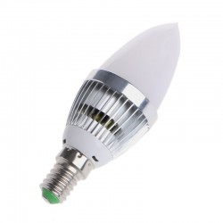 E12 E14 3W RGB LED 15 - lâmpada de vela com controle remoto - mudança de cor