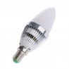 E12 E14 3W RGB LED 15 - lâmpada de vela com controle remoto - mudança de cor