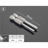 Conjunto de chaves de fenda - aço S2 - 1/4 hex - cabo magnético - bits - tipo U - tipo Y - estrela - triângulo